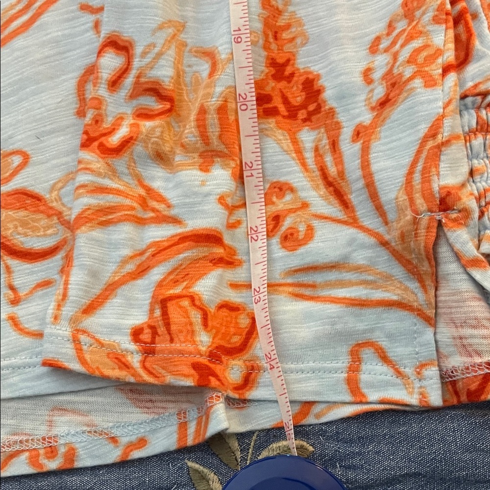 Belle by Kim Gravel Orange Floral Blouse - Picture 6 of 8